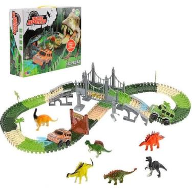 Imagem de Pista de Carrinhos de Dinossauros Corrida Racer Ramp Carro Brinquedo C