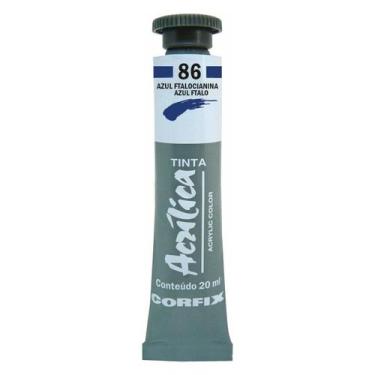 Imagem de Tinta Acrílica 20ml 086 Azul Ftalocianina Corfix, 086 AZUL FTALOCIANIN