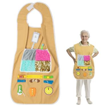 Imagem de RAOVCUS Gadgets para Demência, Cobertor Fidget para Adultos com Demência Atividades para Idosos com Alzheimer Avental Ocupado | Presentes para Pacientes Idosos com Demência Em Casa de Repouso | Produt