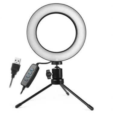 Imagem de Iluminador Ring Light 16Cm Usb Led Misto 3500K 5500K + Tripe