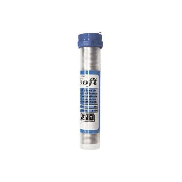 Imagem de Solda Azul Fina T.25gr 1,0mm C/resina Em Tubete Solda Soft