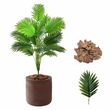 Imagem de Planta Palmeira Artificial com Vaso Bojo Sala Decoração Casa - Flor Im