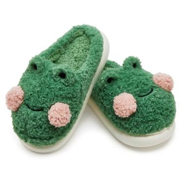Imagem de Solyinne Pantufas Femininas Com Estampa De Sapo Fofo - Quentes, Para Ambientes Internos/Externos