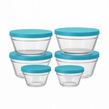 Imagem de Kit 6 Tigelas Americanas de Vidro 2un de 150ml e 4un de 350ml Conjunto Cozinha Completa Casa Buritis