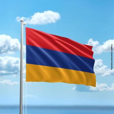 Imagem de Bandeira da Armênia 80cmx140cm Tecido Oxford 100% Poliéster - Presente