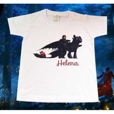 Imagem de Camiseta Branca Infantil Mimo Como Treinar o Seu Dragão - GMH Prod. Se