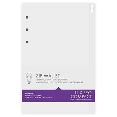 Imagem de LUX COMPACT: Carteira com zíper – Pacote de refil de produtividade LUX - Inserções de página de planejador - compatível com o organizador de fichário LUX COMPACT de 6 anéis
