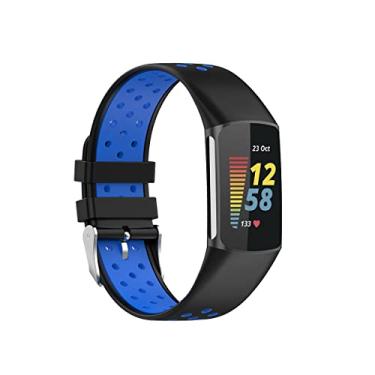 Imagem de Pulseira esportiva compatível com Fitbit Charge 6/Fitbit Charge 5 para mulheres e homens, pulseira de substituição macia e respirável para Fitbit Charge 6/Charge 5 Fitness Tracker