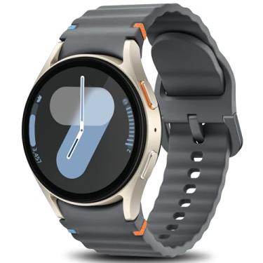 Imagem de DGege Pulseira esportiva de 20 mm compatível com Galaxy Watch FE de 40 mm e 44 mm de 40 mm e 40 mm e 44 mm/Samsung Galaxy Watch 6/6 Classic 5 4 de 40 mm e 44 mm/ pulseira de silicone macio para