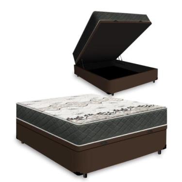 Imagem de Cama Box Baú com Colchão de Espuma D33 Gazin Iso 3000 Casal 138cm, Mar