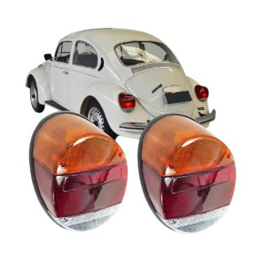 Imagem de Par Lanterna Traseira Fusca Fafa E Itamar 76 Até 96 Âmbar
