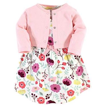 Imagem de Touched by Nature Vestido e cardigã de algodão orgânico para bebês meninas, Botânico, 3-6 Meses
