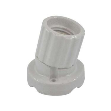 Imagem de Soquete Curvo 45 de Louça Foxlux para Luminárias Spots Bocal Porcelana