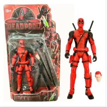 Imagem de Boneco Action Figure Deadpool 18 Cm Avengers Com Luz Led Mais Acessóri