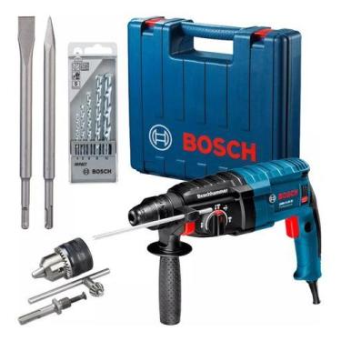 Imagem de Martelete Perf Rompedor 820w Bosch Gbh 2-24 D + Kit Cor Azul-celeste