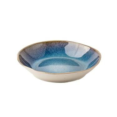 Imagem de Prato fundo de cerâmica irregular de 23 cm, prato de salada criativo e personalizado para restaurantes - y roxo