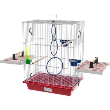 Imagem de Gaiola Calopsita Mansa Aves Pássaros Luxo Com Acessórios Completa - Vi