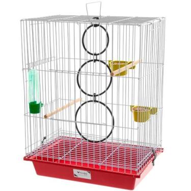 Imagem de Gaiola Calopsita Pássaros Luxo Completa Com Acessórios Para Pássaros -
