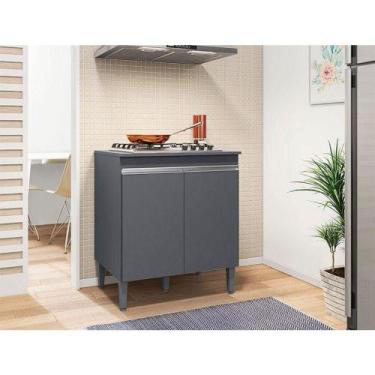 Imagem de Balcão Cooktop Ambiente Andréia Cinza Fosco - Ajl - AJL MÓVEIS