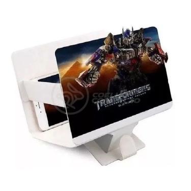 Imagem de Lupa Ampliadora Tela De Celular Aumentar Smartphone 3d Universal Hd Portátil Dobrável Leve - Branca