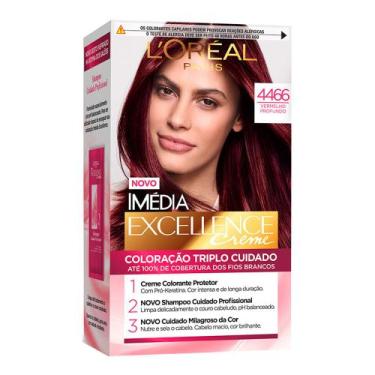 Imagem de Coloração Imédia Excellence LOréal Paris  Tons Vermelhos, 4466 Vermelh