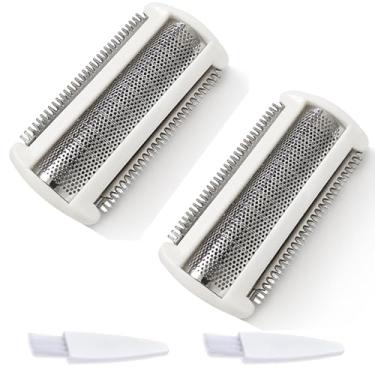 Imagem de 2 peças de cabeça de alumínio de substituição BG2000 compatível com Bodygroom Series 7000 (BG7030/BG7040), 5000 (BG5025) e 3000 – Sistema hipoalergênico de barbear úmido/seco