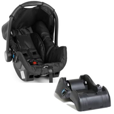 Imagem de Bebê Conforto Grid 0 a 13kg Preto Almofada Redutora Com Balanço e Base de Acoplamento para Carro Dispositivo de Retenção Veicular
