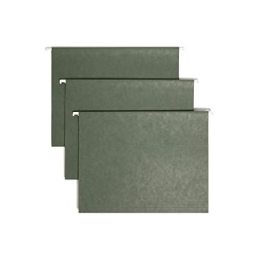 Imagem de Smead Pasta de arquivo suspensa com aba, aba ajustável de 1/5, tamanho carta, verde padrão (64055), (pacote com 10, 250 unidades no total)