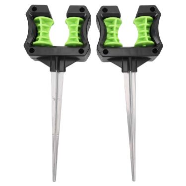 Imagem de Pssopp Jardim Mangueira Canal Spike, 2pcs ABS Leve Estável Gramado Mangueira Suporte Stake para Yard Water Pipe Organização Proteção