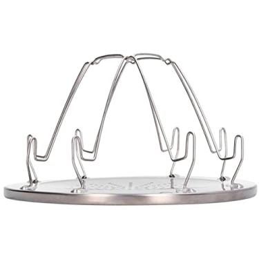 Imagem de Torradeira de acampamento dobrável para fogão a gás, torradeira dobrável de aço inoxidável, 4 fatias, propano, torradeira, suporte para acampamento, pesca, trilhas