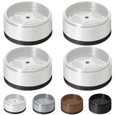 Imagem de EGTTGIN Pacote com 4 peças de elevação para móveis de 2,5 cm, elevadores de cama ajustáveis resistentes para mesa sofá cadeira sofá armário pernas de cama, blocos de elevação de cama empilháveis