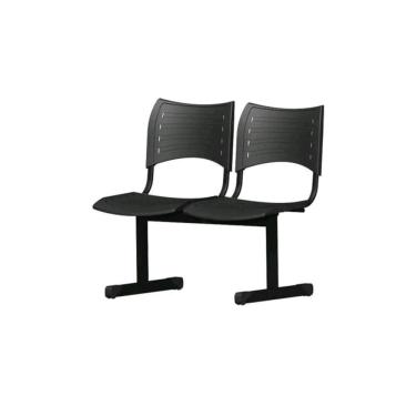 Imagem de Longarina 2 Lugares Recepção - Sala De Espera Dvs Cor Preta