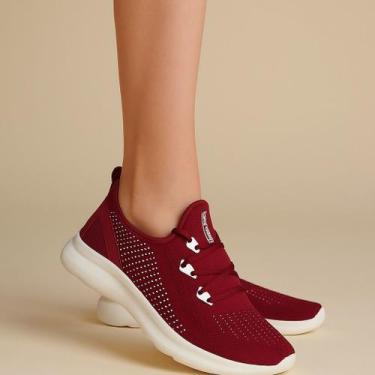 Imagem de Tenis feminino esportivo academia caminhada corrida confortável leve -