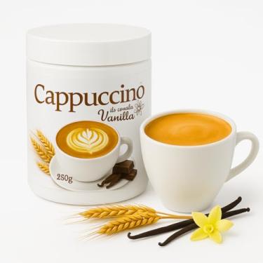 Imagem de Cappuccino à base de cevada solúvel, leite em pó, açúcar mascavo, cacau e canela. Sem cafeína.