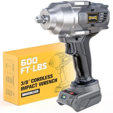 Imagem de DIYtoolifz Chave de impacto sem fio de 9,5 mm compatível com bateria Dewalt 20 v: Chave de impacto de alto torque de 1,5 m, pistola de impacto elétrica sem escova de 3100 RPM com velocidade de 4 modos