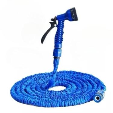 Imagem de Mangueira Magica 30M Flexivel Irrigação E 7 Tipos De jardim(azul)