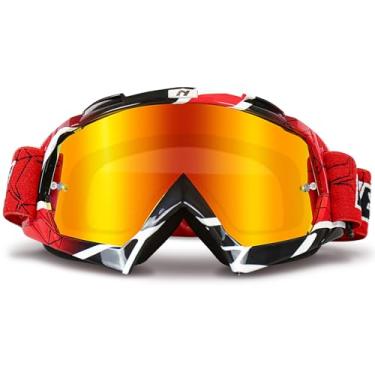 Imagem de NENKI Óculos De Proteção Para Motocross, Quadriciclo, Adulto - Motocross Otg Mtb Mx, Motociclismo, Corrida, Capacete Com Uv400 Antiembaçante, Lente Vermelha À Prova Poeira