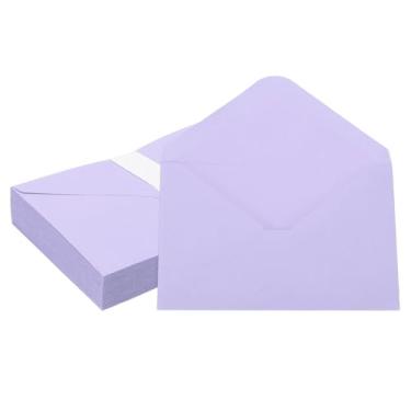 Imagem de PATIKIL Envelopes de convite de 15 x 10 cm, 50 unidades, envelopes para cartões comemorativos A6, envelopes com aba em V, capas de cartão para correspondência, casamento, aniversário, formatura