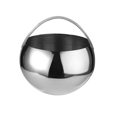 Imagem de Balde de gelo para festas Balde de gelo de metal isolado prateado de aço inoxidável para bebidas/balde de gelo para festas, casamentos, com alças, recipiente de gelo 2L balde de vinho