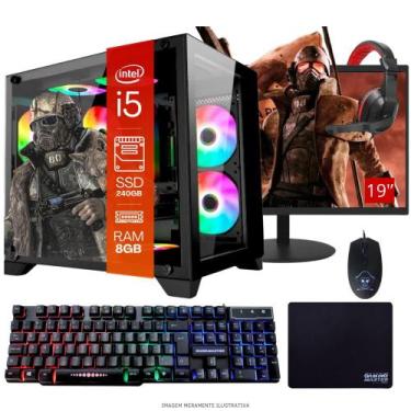 Imagem de Computador PC Gamer Completo TOB Intel Core i5 SSD 240GB 8GB Gabinete 