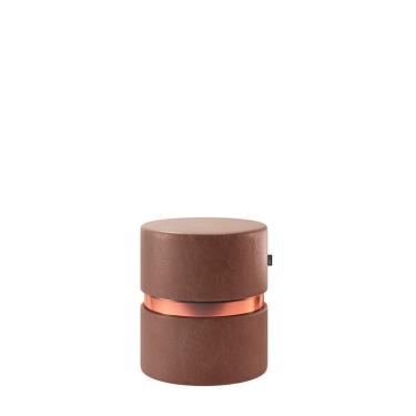 Imagem de Banco Puff Estofado Decorativo Redondo Miami Café - Adz