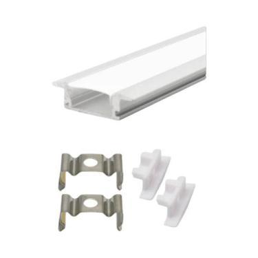 Imagem de Perfil De Alumínio Para Fita LED De 50CM, Canal Embutido Ou Montado Na