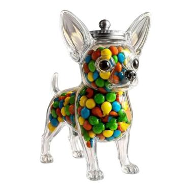 Imagem de Rrlihjgu Pote de Doces em Forma de Cão | Frasco Hermético Bonito Para Lanches - Recipiente para Cozinha Sala Quarto Escritório Festa Comida