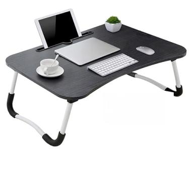 Imagem de Mesas Dobráveis portátil para home office estudo cama de jantar(Preto)
