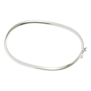 Imagem de Bracelete Feminino Fio Redondo 4 Mm Prata 925 Italiana - Loja Das Prat