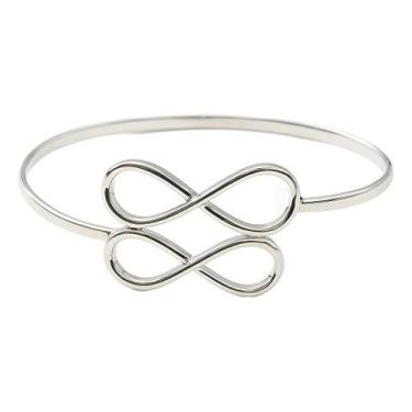 Imagem de Bracelete Aberto Fio Quadrado Infinito Prata 925 1,5mm - Loja Das Prat