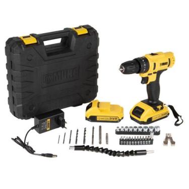 Imagem de Parafusadeira Furadeira de Impacto a Bateria 21V Muke Tools com 2 Bate