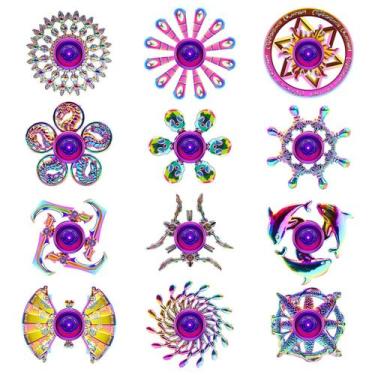 Imagem de Brinquedo de escritório Fidget Spinners, pacote com 12 unidades, liga 