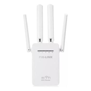 Imagem de Repetidor De Sinal Wi-fi Amplificador Roteador 4 Antenas - Pink Link