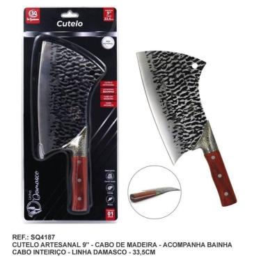 Imagem de Cutelo Artesanal 9 Linha Damasco Sq-4187